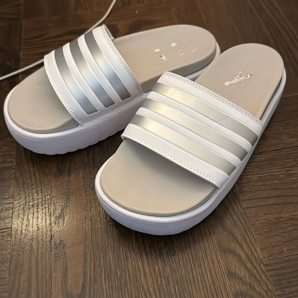 Adidas platform slides!